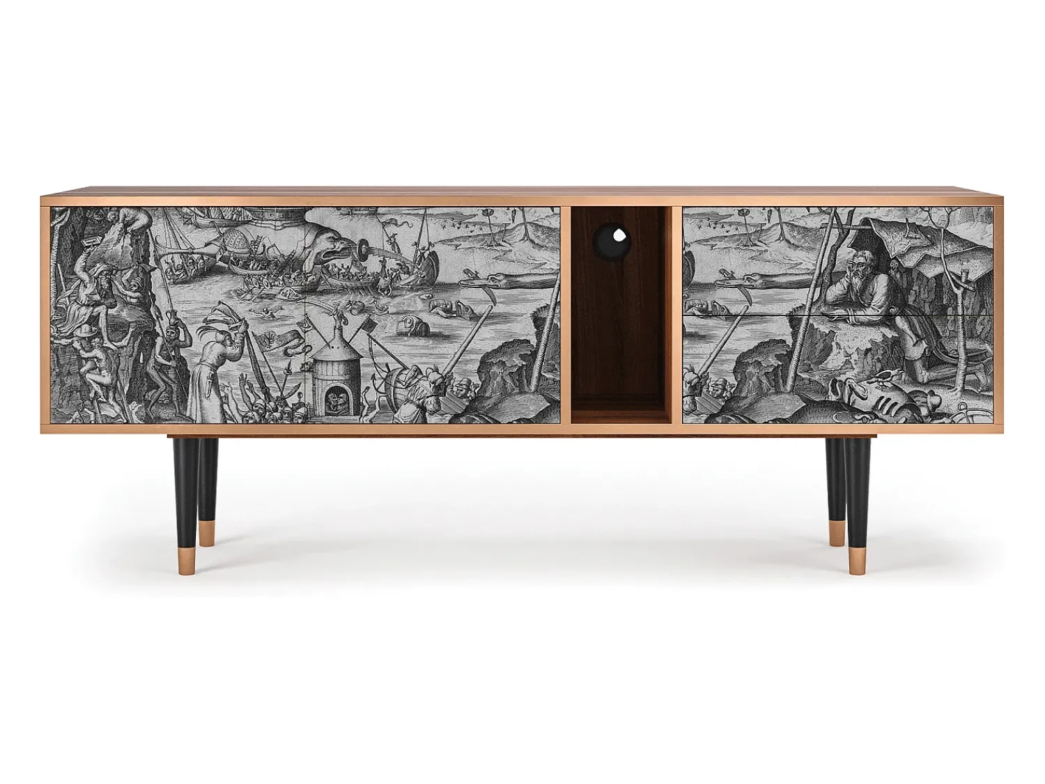 Móvel De Tv| Mueble de TV - 170х69х48 cm - T1 - The Temptation, Nogueira Castanho