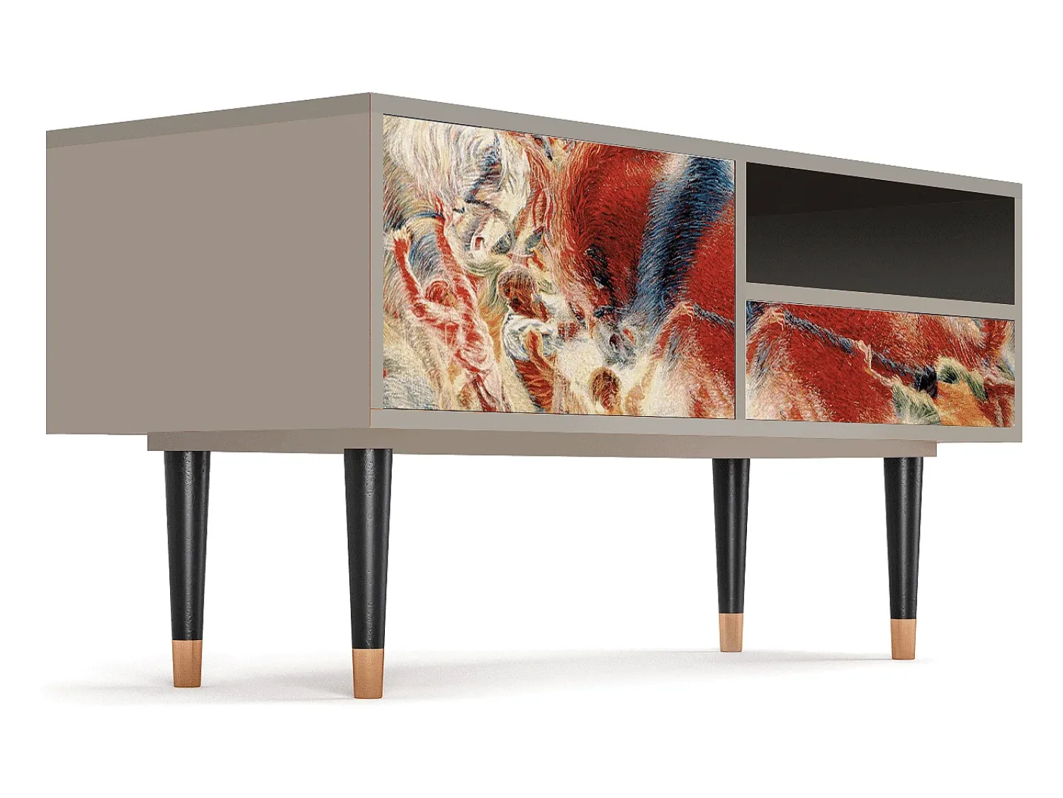 Mueble de TV - 115х59х48 cm - T3 - The City Rises, Areia^ Móvel De Tv