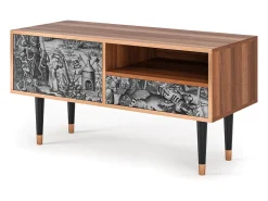 Outlet Mueble de TV - 115х59х48 cm - T3 - The Temptation, Nogueira Castanho
