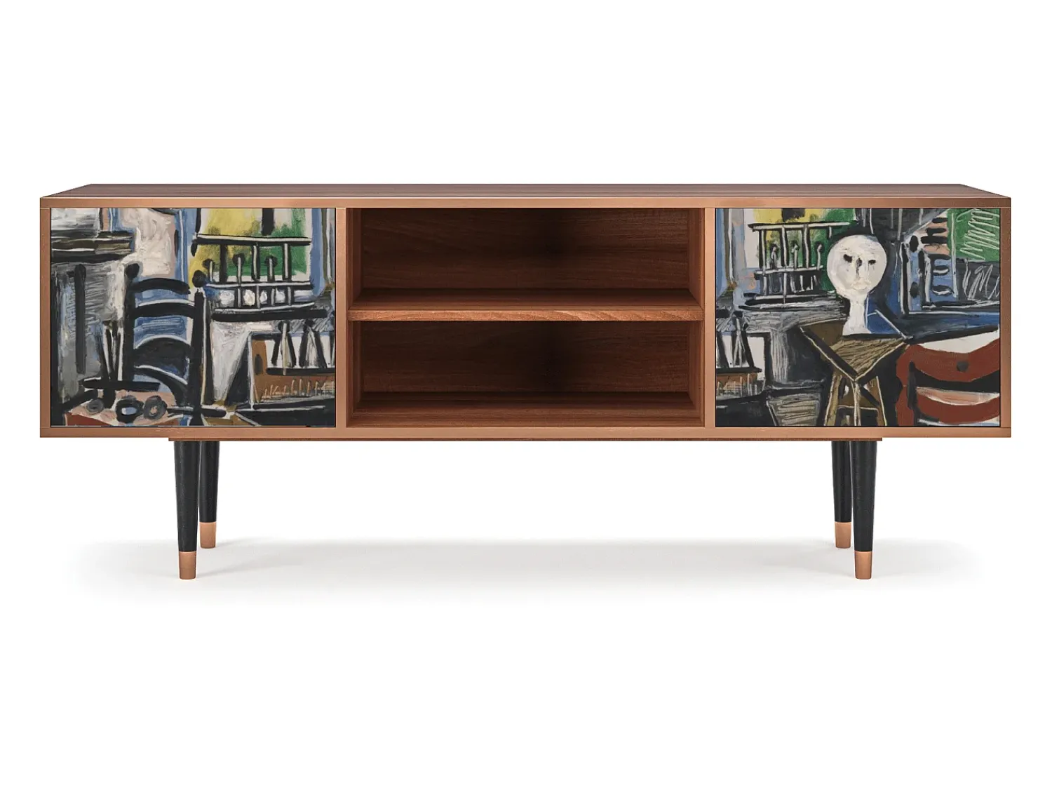 Móvel De Tv* Mueble de TV - 170х69х48 cm - T2 - The Studio , Nogueira Castanho