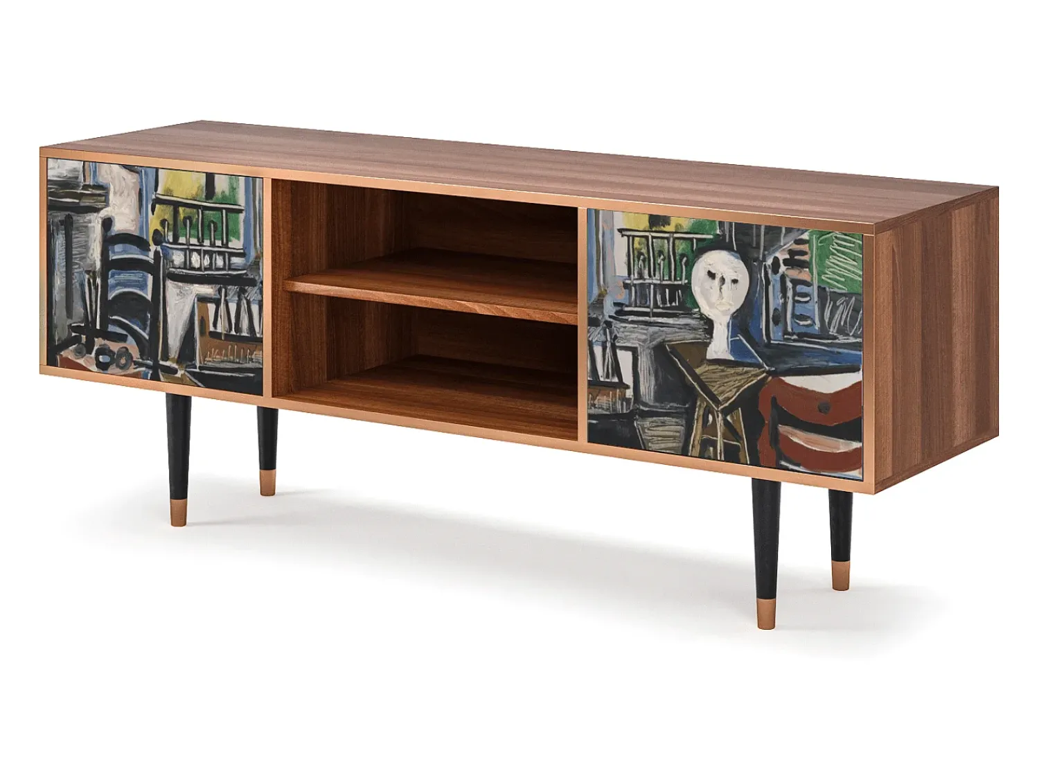 Móvel De Tv* Mueble de TV - 170х69х48 cm - T2 - The Studio , Nogueira Castanho