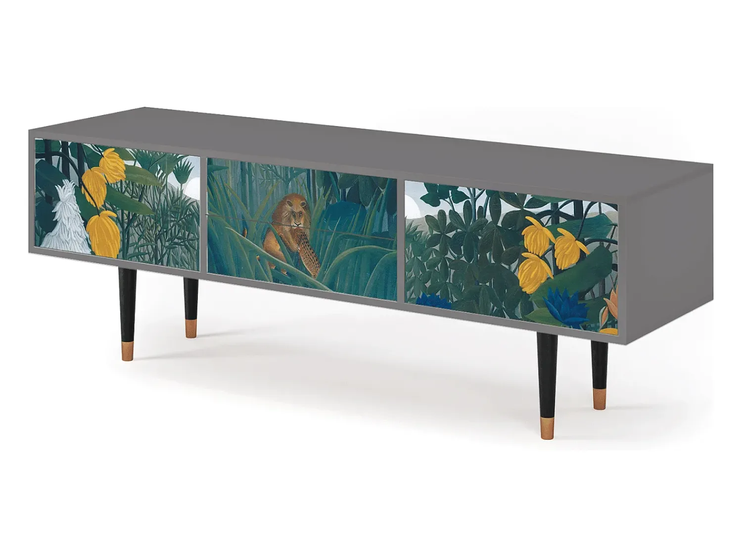 Móvel De Tv| Mueble de TV - 170х59х48 cm - T4 - The Repast of the Lion, Cinza Cinzento