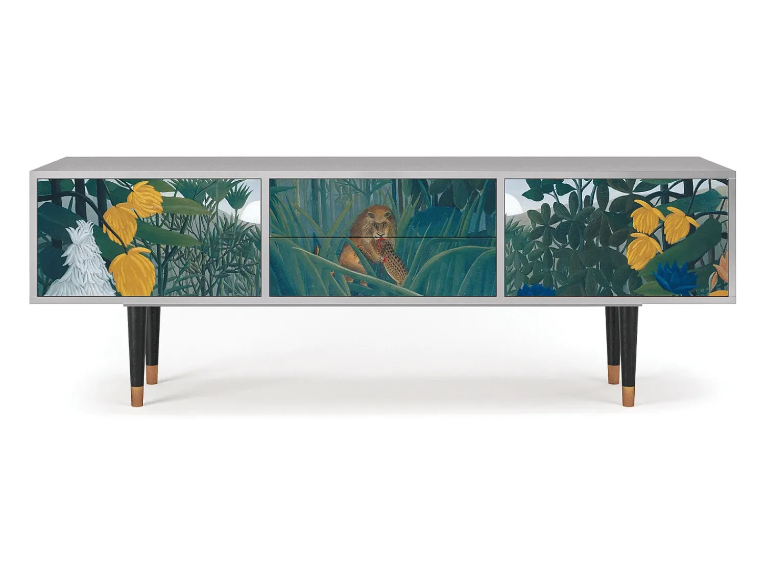 Móvel De Tv| Mueble de TV - 170х59х48 cm - T4 - The Repast of the Lion, Cinza Cinzento