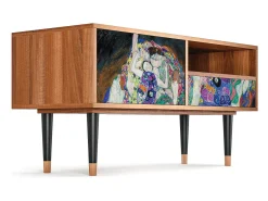 Móvel De Tv* Mueble de TV - 115х59х48 cm - T3 - The Maiden by Klimt, Nogueira Castanho