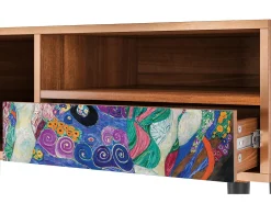 Móvel De Tv* Mueble de TV - 115х59х48 cm - T3 - The Maiden by Klimt, Nogueira Castanho