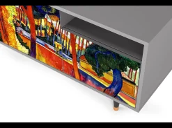 Mueble de TV - 125х56х41 cm - T7 - The Turning Road, Cinza^ Móvel De Tv