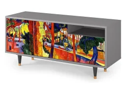 Mueble de TV - 125х56х41 cm - T7 - The Turning Road, Cinza^ Móvel De Tv