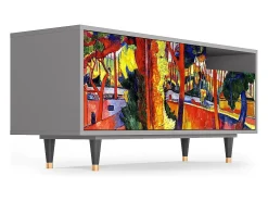 Mueble de TV - 125х56х41 cm - T7 - The Turning Road, Cinza^ Móvel De Tv