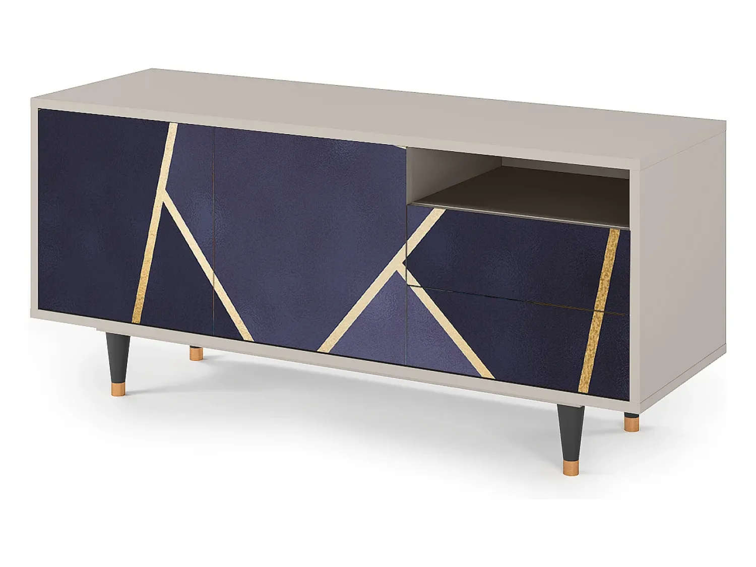 Mueble de TV - 125х56х41 cm - T7 - The Amethyst, Areia^ Móvel De Tv