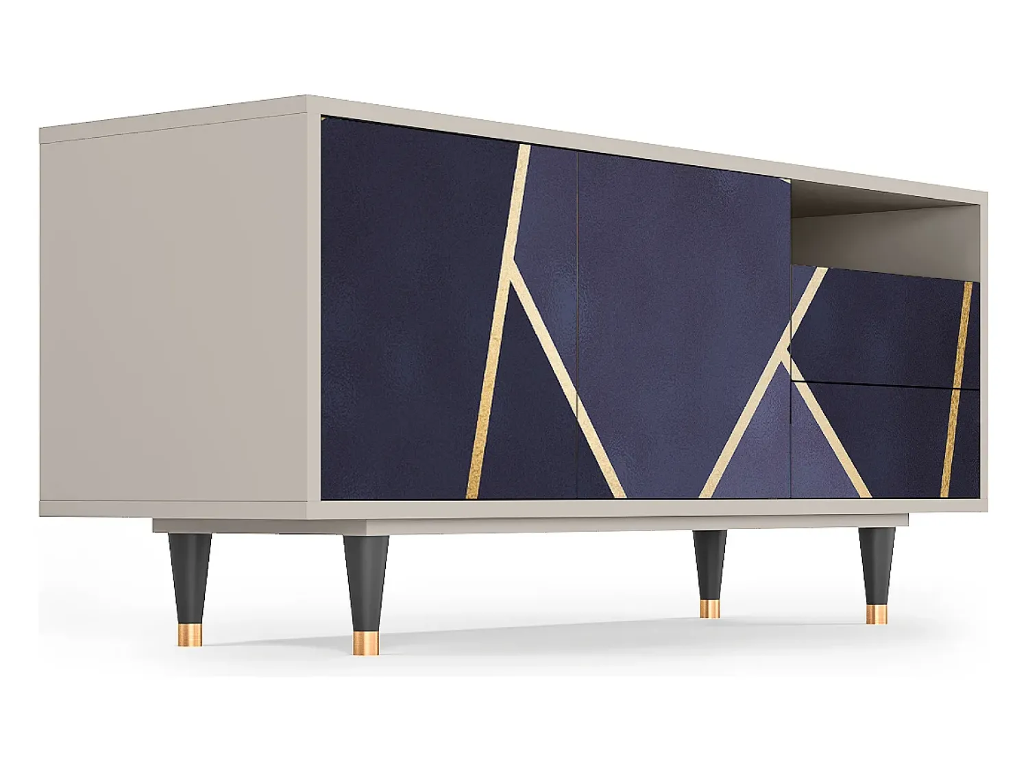 Mueble de TV - 125х56х41 cm - T7 - The Amethyst, Areia^ Móvel De Tv