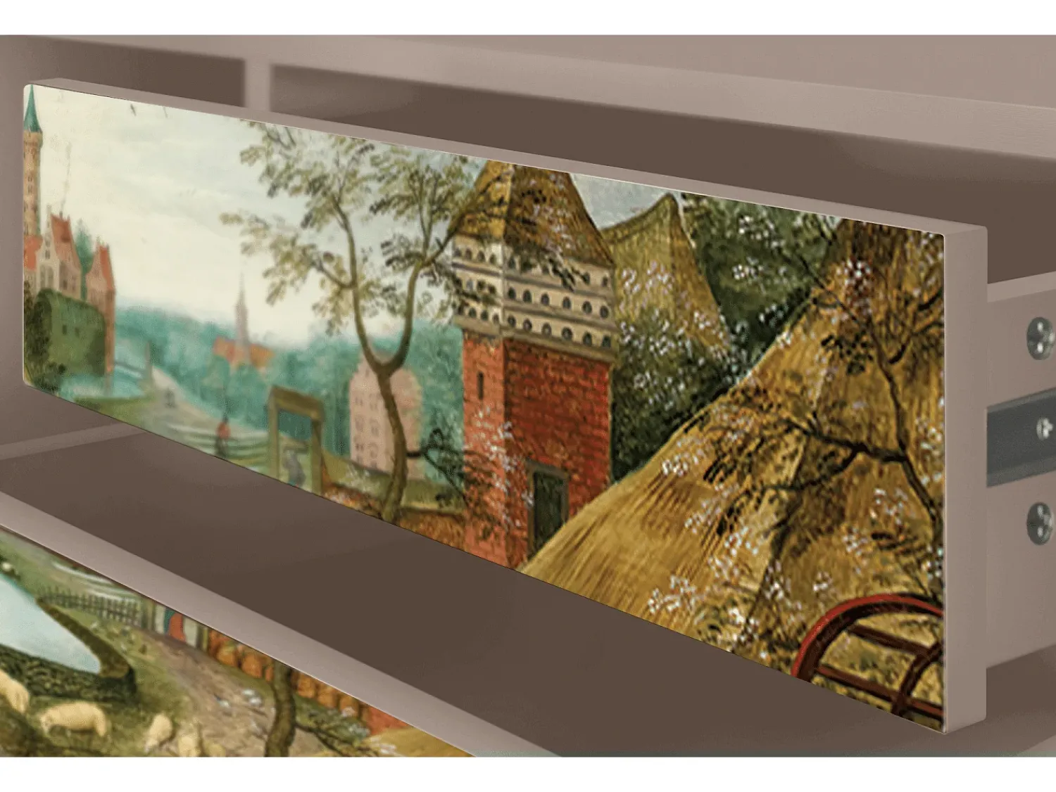 Móvel De Tv* Mueble de TV - 170х59х48 cm - T4 - The Younger - Spring, Latte Bege