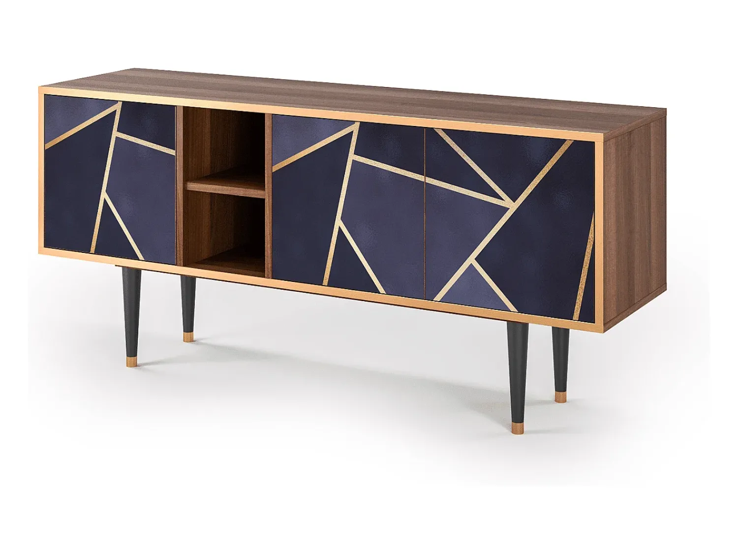 Mueble de TV - 150х69х41 cm - T5 - The Amethyst, Nogueira^ Móvel De Tv