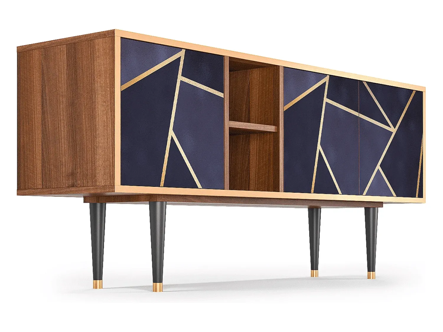 Mueble de TV - 150х69х41 cm - T5 - The Amethyst, Nogueira^ Móvel De Tv