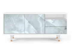 Móvel De Tv* Mueble de TV - 125х56х41 cm - T7 - The Onyx, Branco Bege