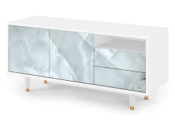 Móvel De Tv* Mueble de TV - 125х56х41 cm - T7 - The Onyx, Branco Bege