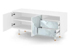 Móvel De Tv* Mueble de TV - 125х56х41 cm - T7 - The Onyx, Branco Bege