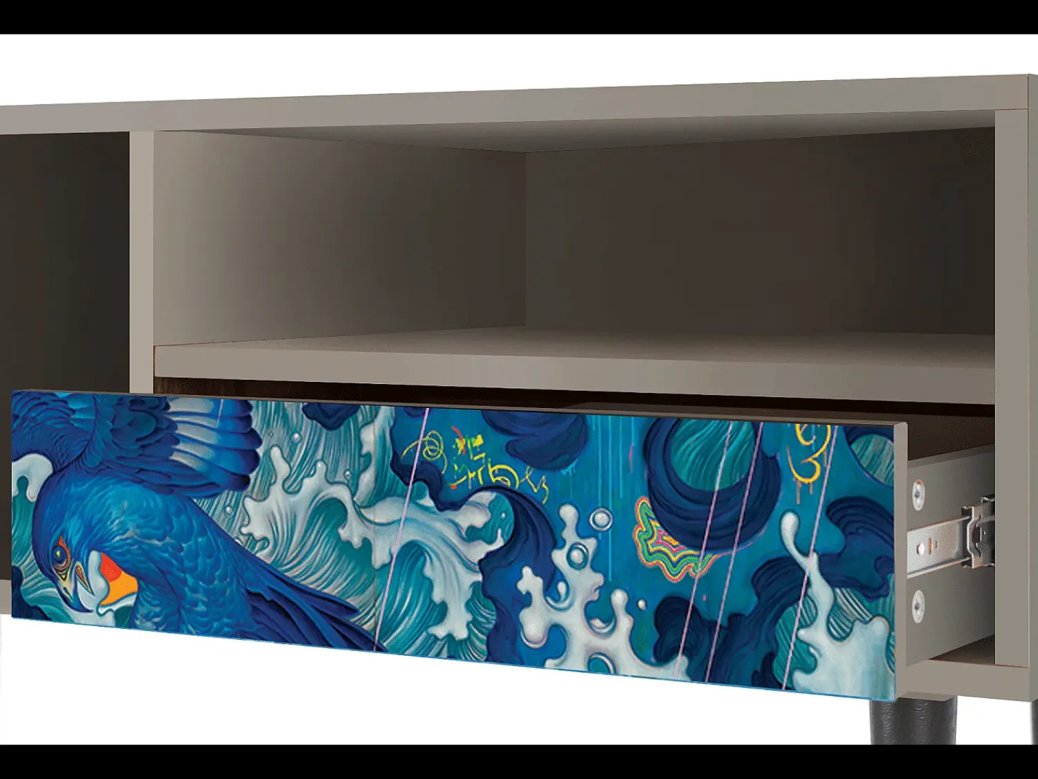 Mueble de TV - 115х59х48 cm - T3 - The Girl - James Jean, Areia^ Móvel De Tv