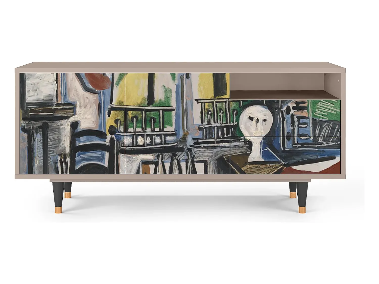 Móvel De Tv| Mueble de TV - 125х56х41 cm - T7 - The Studio , Latte Bege