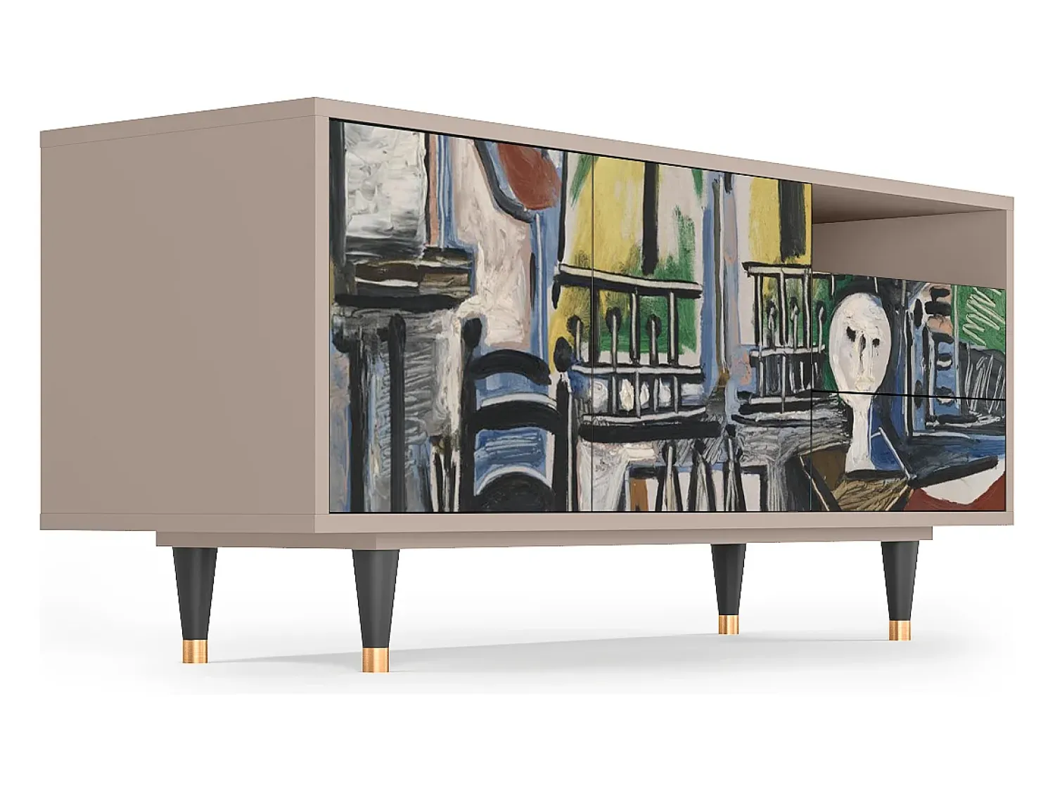 Móvel De Tv| Mueble de TV - 125х56х41 cm - T7 - The Studio , Latte Bege