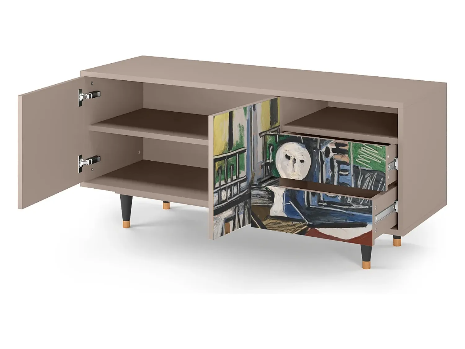 Móvel De Tv| Mueble de TV - 125х56х41 cm - T7 - The Studio , Latte Bege