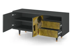 Mueble de TV - 125х56х41 cm - T7 - The Kiss by Klimt , Antracite^ Móvel De Tv