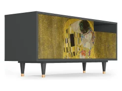 Mueble de TV - 125х56х41 cm - T7 - The Kiss by Klimt , Antracite^ Móvel De Tv