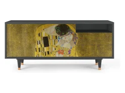Mueble de TV - 125х56х41 cm - T7 - The Kiss by Klimt , Antracite^ Móvel De Tv