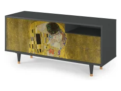 Mueble de TV - 125х56х41 cm - T7 - The Kiss by Klimt , Antracite^ Móvel De Tv
