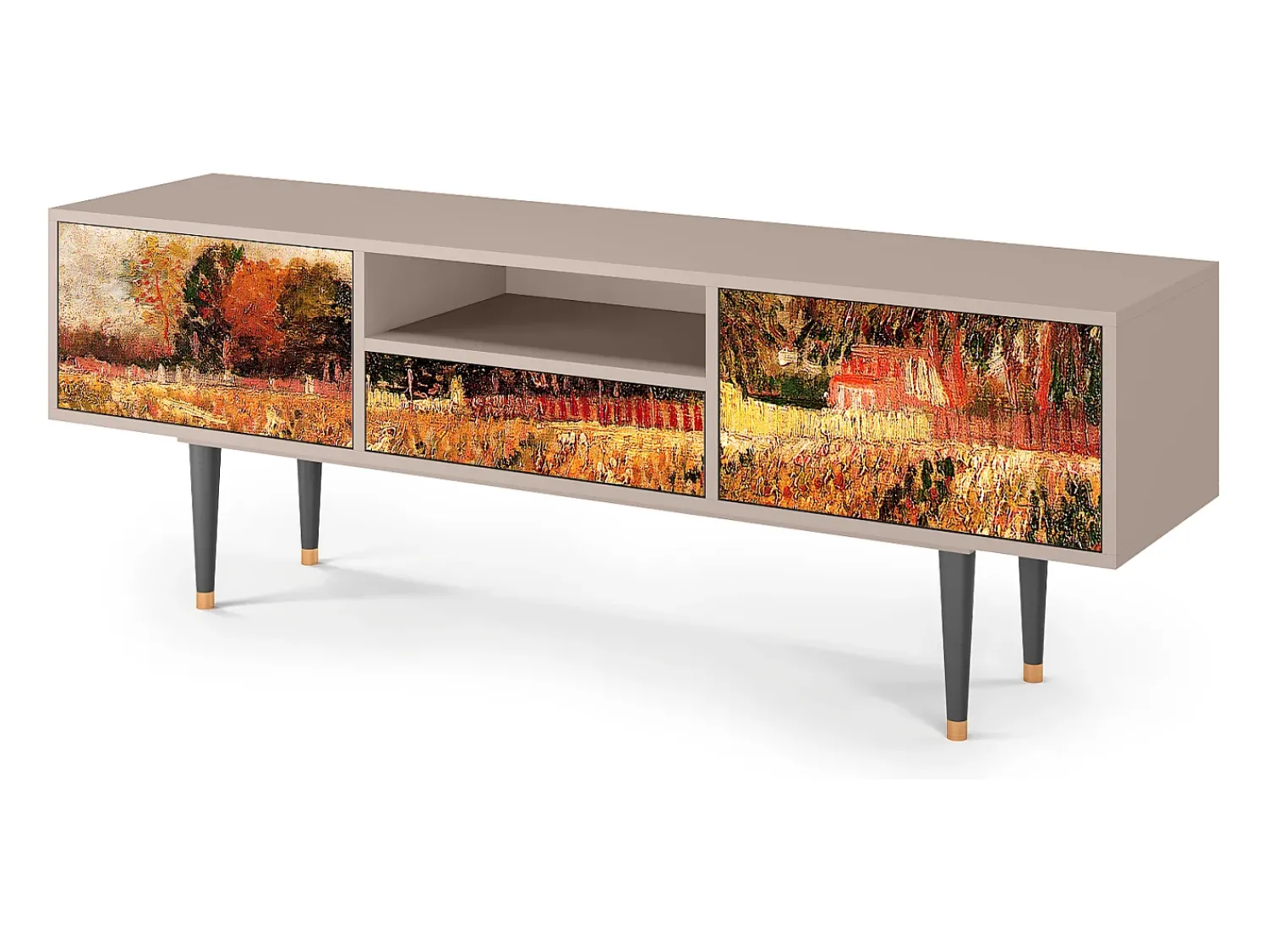 Móvel De Tv* Mueble de TV - 170х59х41 cm - T6 - The Banks, Areia Bege