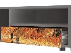 Outlet Mueble de TV - 115х59х48 cm - T3 - The Banks, Cinza Cinzento