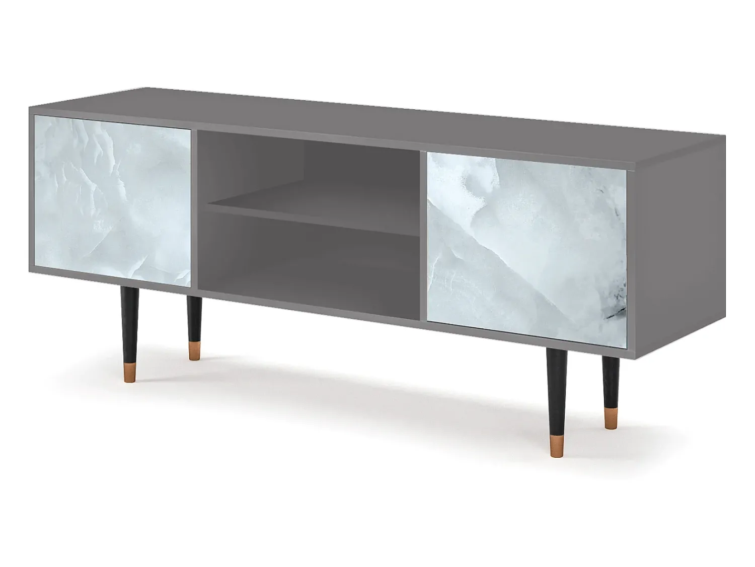 Móvel De Tv| Mueble de TV - 170х69х48 cm - T2 - The Onyx, Cinza Cinzento