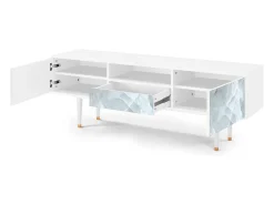 Móvel De Tv* Mueble de TV - 170х59х41 cm - T6 - The Onyx, Branco Bege