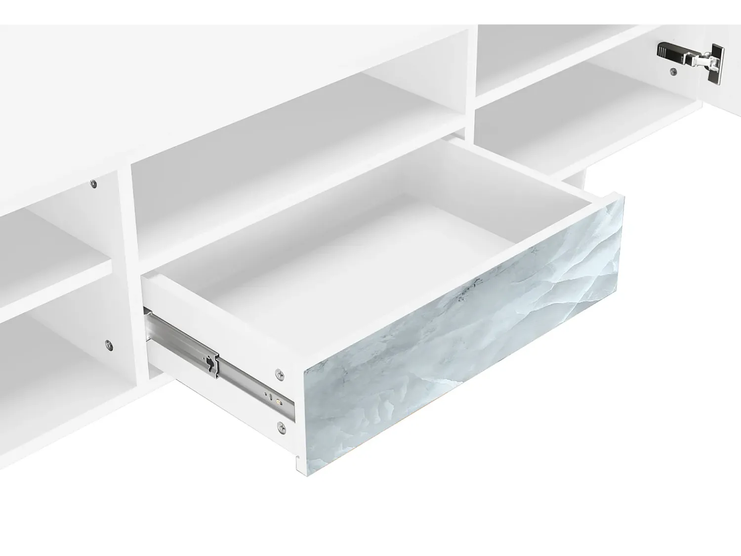 Móvel De Tv* Mueble de TV - 170х59х41 cm - T6 - The Onyx, Branco Bege