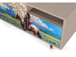 Móvel De Tv* Mueble de TV - 125х56х41 cm - T7 - Thunderheads by Dean, Latte Bege