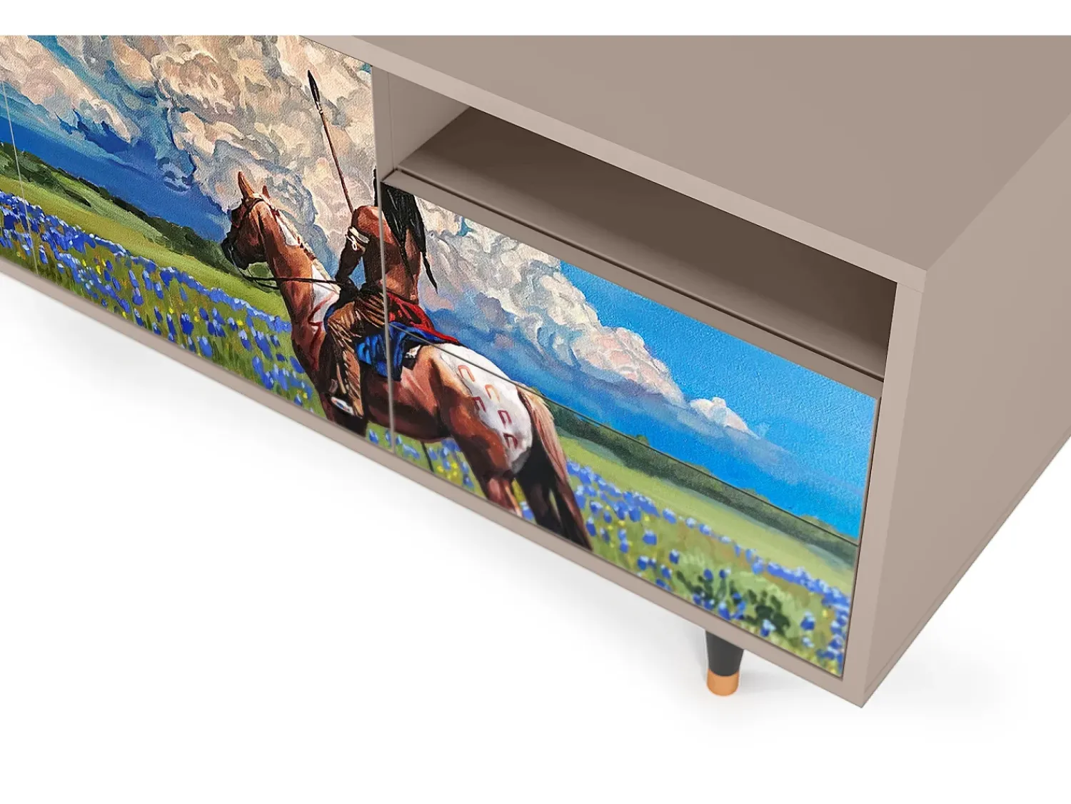 Móvel De Tv* Mueble de TV - 125х56х41 cm - T7 - Thunderheads by Dean, Latte Bege