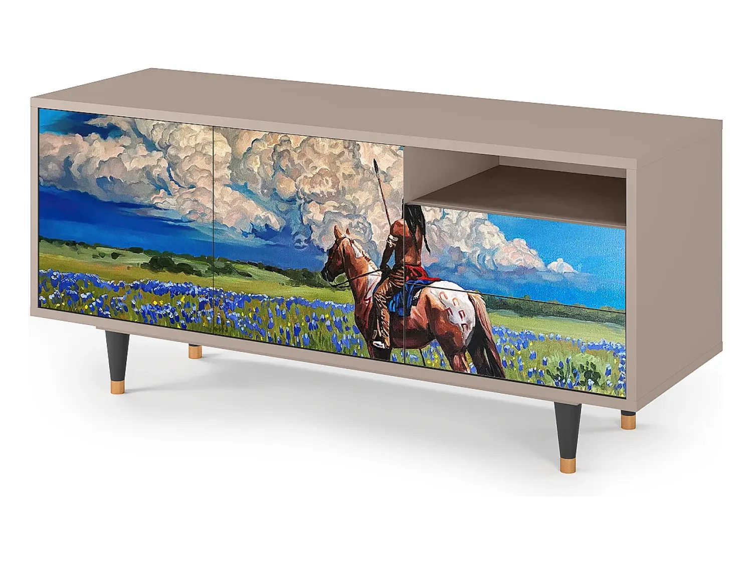 Móvel De Tv* Mueble de TV - 125х56х41 cm - T7 - Thunderheads by Dean, Latte Bege