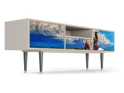 Móvel De Tv* Mueble de TV - 170х59х41 cm - T6 - Thunderheads by Dean, Areia Bege