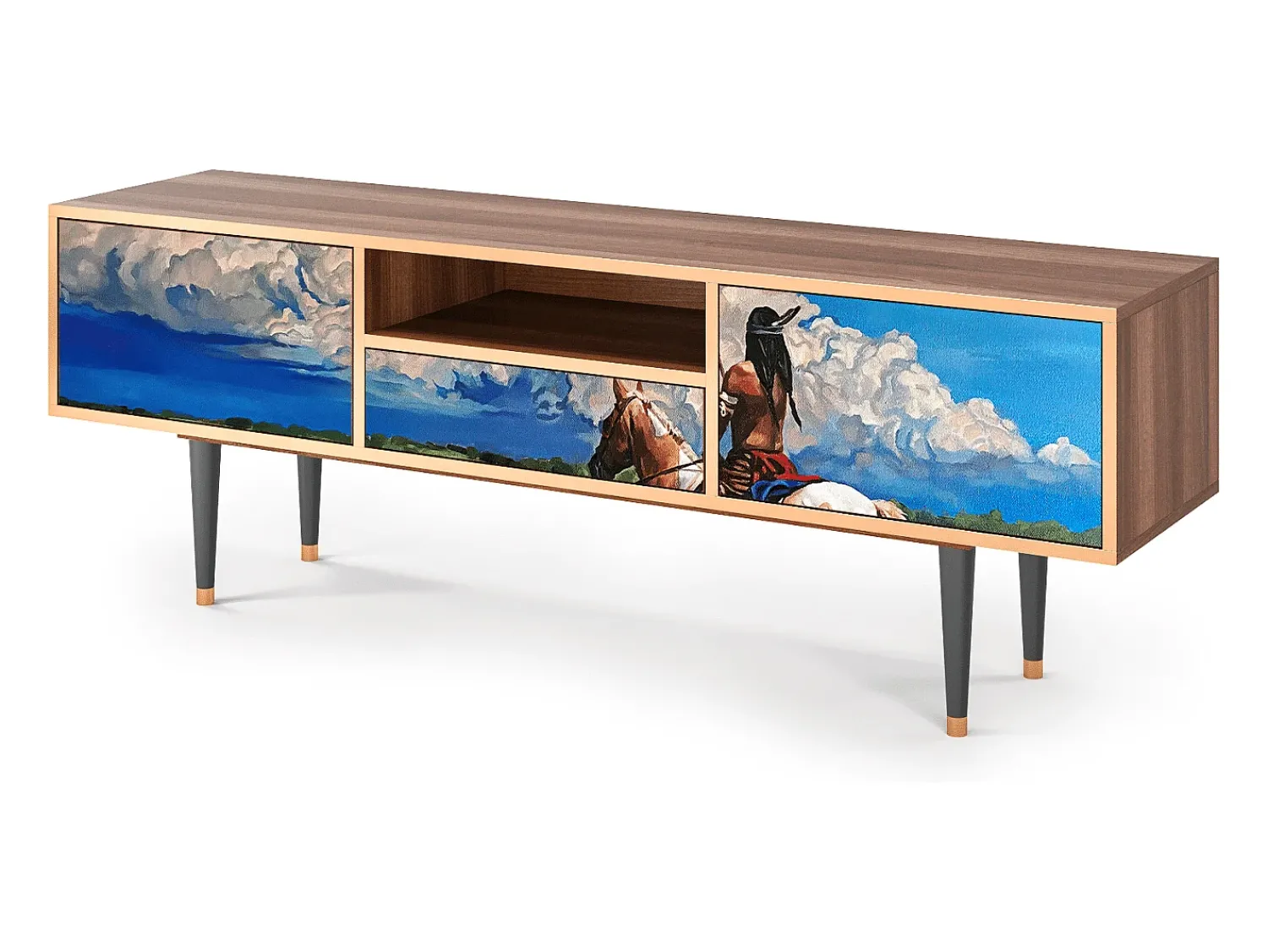 Clearance Mueble de TV - 170х59х41 cm - T6 - Thunderheads by Dean, Nogueira Castanho
