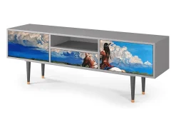 Móvel De Tv* Mueble de TV - 170х59х41 cm - T6 - Thunderheads by Dean, Cinza Cinzento