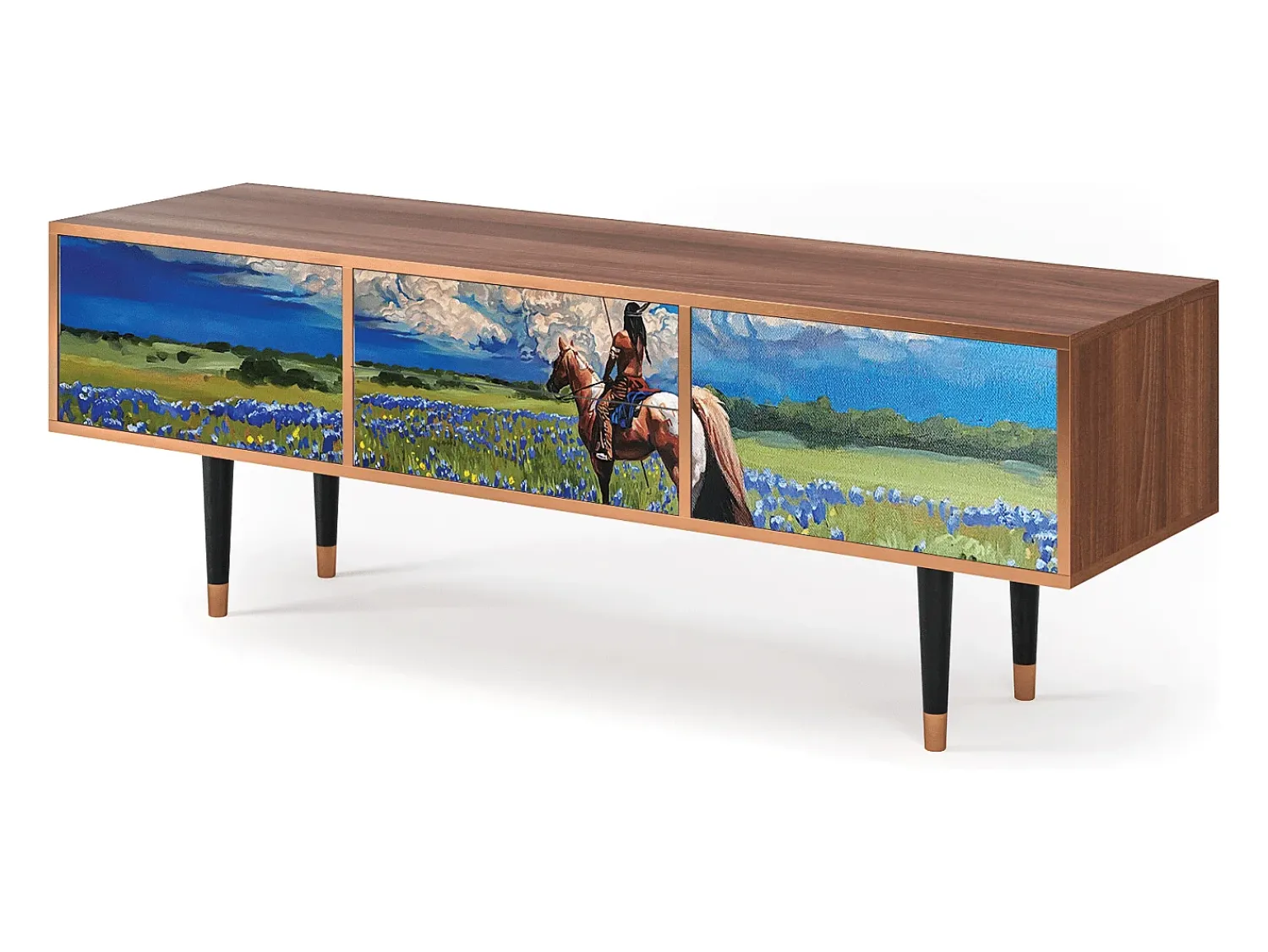 Móvel De Tv* Mueble de TV - 170х59х48 cm - T4 - Thunderheads by Dean, Nogueira Castanho