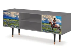 Outlet Mueble de TV - 170х69х48 cm - T2 - Thunderheads by Dean, Cinza Cinzento