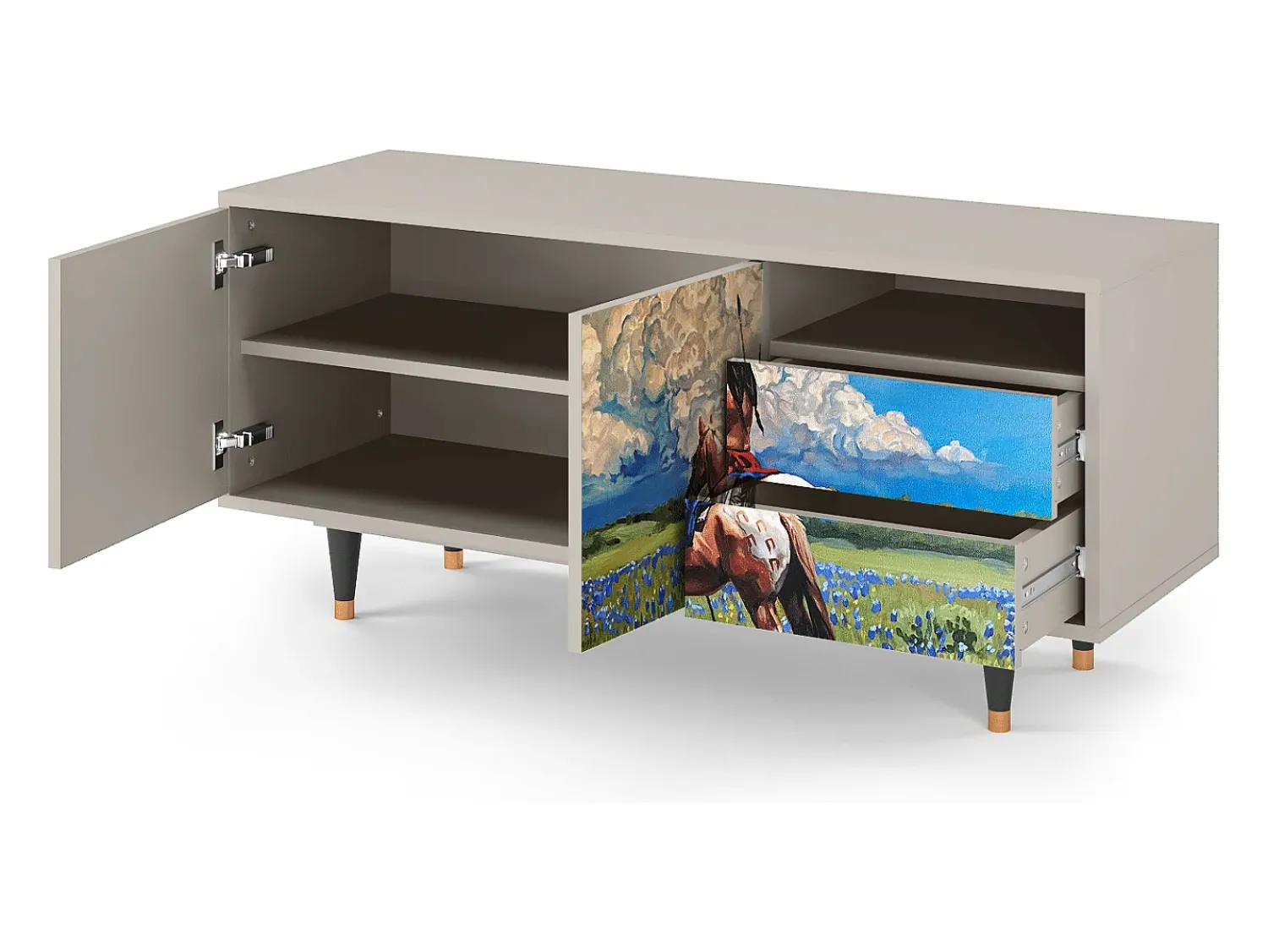 Mueble de TV - 125х56х41 cm - T7 - Thunderheads by Dean, Areia^ Móvel De Tv