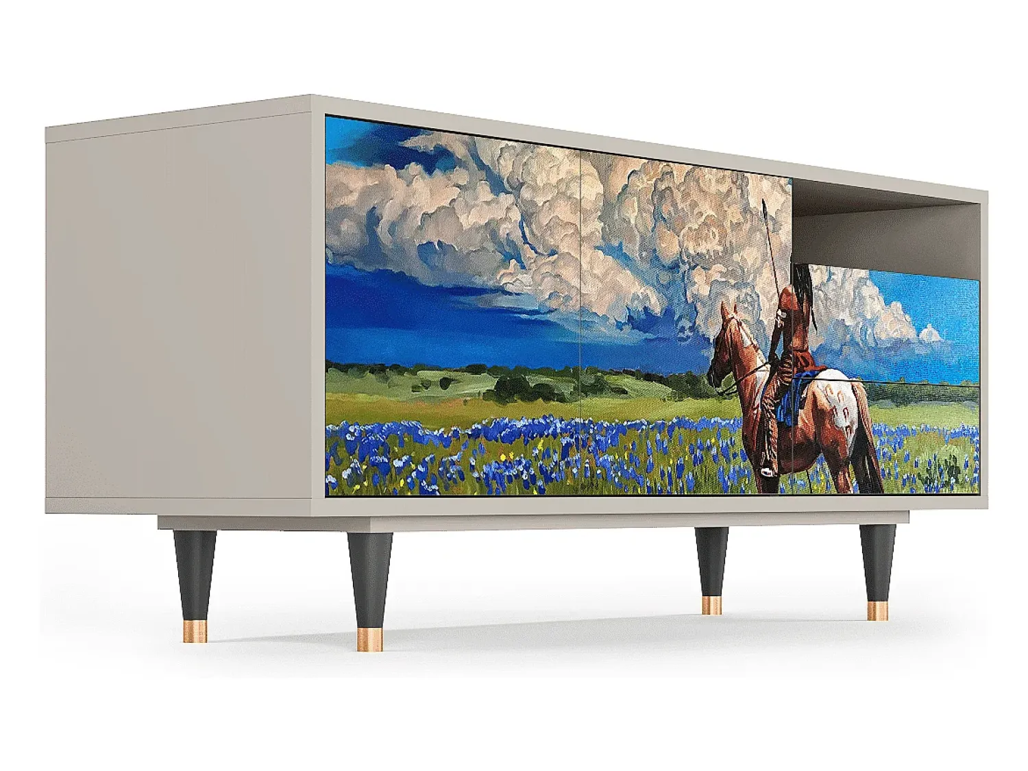 Mueble de TV - 125х56х41 cm - T7 - Thunderheads by Dean, Areia^ Móvel De Tv