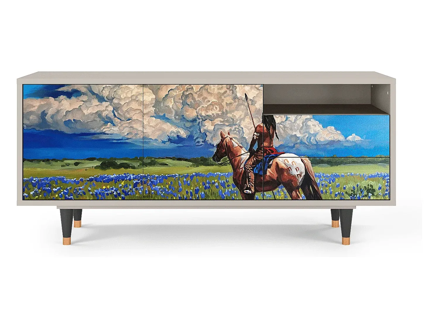 Mueble de TV - 125х56х41 cm - T7 - Thunderheads by Dean, Areia^ Móvel De Tv