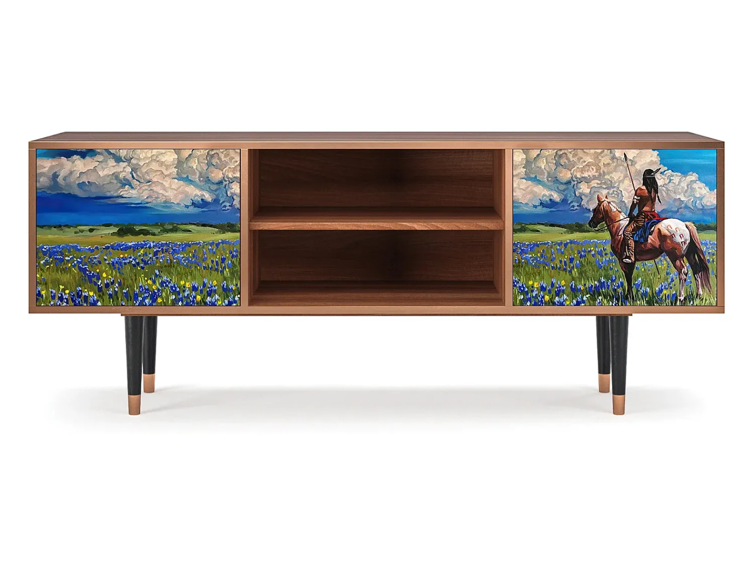 Móvel De Tv| Mueble de TV - 170х69х48 cm - T2 - Thunderheads by Dean, Nogueira Castanho