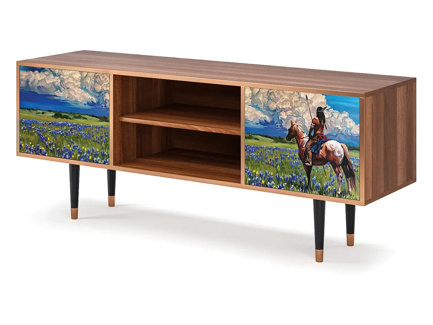 Móvel De Tv| Mueble de TV - 170х69х48 cm - T2 - Thunderheads by Dean, Nogueira Castanho