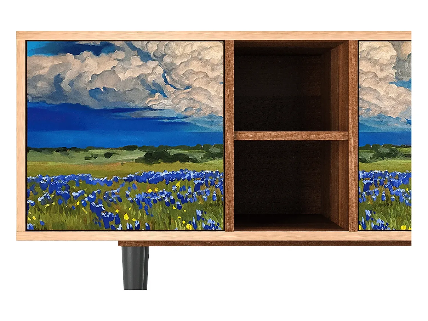 Móvel De Tv* Mueble de TV - 150х69х41 cm - T5 - Thunderheads by Dean, Nogueira Castanho