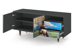 Móvel De Tv| Mueble de TV - 125х56х41 cm - T7 - Thunderheads by Dean, Antracite Cinza antracite