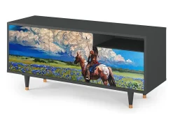 Móvel De Tv| Mueble de TV - 125х56х41 cm - T7 - Thunderheads by Dean, Antracite Cinza antracite
