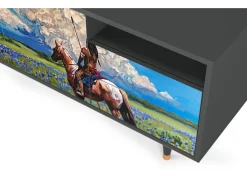 Móvel De Tv| Mueble de TV - 125х56х41 cm - T7 - Thunderheads by Dean, Antracite Cinza antracite